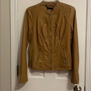 Express (minus the) leather double peplum jacket